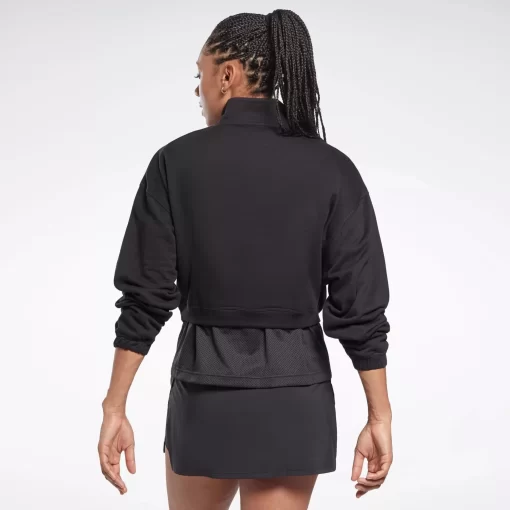 Hoodies & Sweatshirts | Reebok Hoodies & Sweatshirts Workout Ready Knit 1/4 Zip Sweatshirt