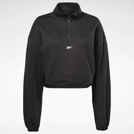 Hoodies & Sweatshirts | Reebok Hoodies & Sweatshirts Workout Ready Knit 1/4 Zip Sweatshirt